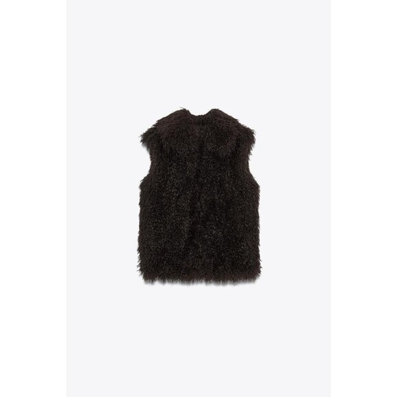 ZARA FAUX FUR GILET - Picture 1 of 4